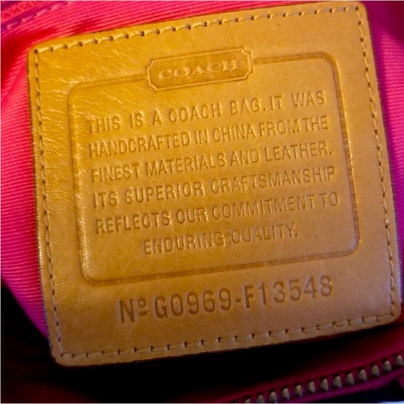 Coach Signature Stripe Tote Bag Y2K Vintage Purse Pink Original Hangtag - Picture 4 of 6